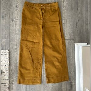Universal thread mustard wide leg cropped pants